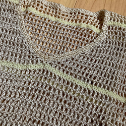 手編み　夏物　Ｖネックベスト 3枚目の画像