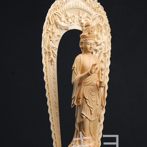 極上品 西方三聖 阿弥陀如来三尊 仏教工芸品 観音菩薩 勢至菩薩 木彫