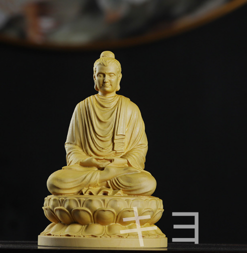 極上品 阿弥陀如来 仏教工芸品 釈迦牟尼 置物 木彫仏像 精密彫刻 仏師