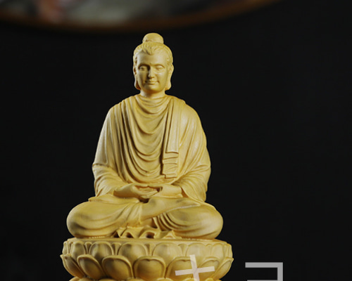 極上品 阿弥陀如来 仏教工芸品 釈迦牟尼 置物 木彫仏像 精密彫刻 仏師