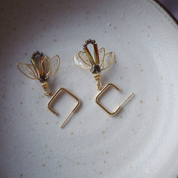 翩翩蜂采 蜜蜂造型樹脂耳環 第4張的照片