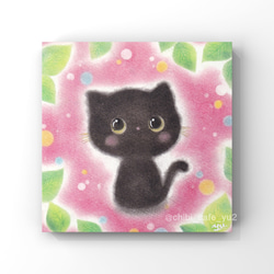 【複製画】「おすましな黒猫ちゃん」　パステルアート　かわいい　ネコ　ねこ　動物　イラスト 7枚目の画像