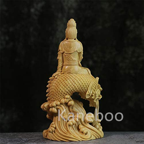 鰲魚観音 観音像 観音菩薩 仏像 彫刻 観世音菩薩 高級木彫り 鰲魚観音 観音像 観音菩薩 仏像 彫刻 観世音菩薩 高級木彫り