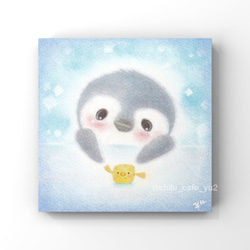 複製画】ペンギンさんとはこふぐさん パステルアート イラスト