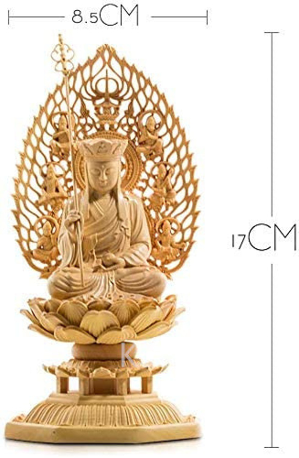 木彫り 地蔵菩薩 柘植の木 仏壇仏像 唐草光背 彫刻 Kaneboo 通販 木彫り 地蔵菩薩 柘植の木 仏壇仏像 唐草光背 彫刻 Kaneboo 通販