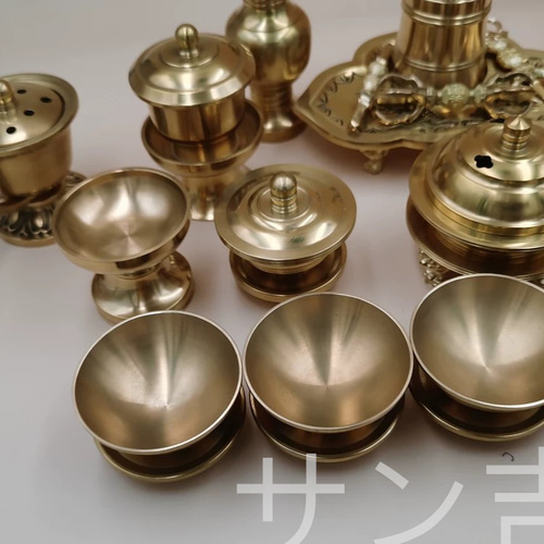 仏教美術 法器セット 真言宗 21点セット 密教法具 一面器 真鍮製 仏教美術 法器セット 真言宗 21点セット 密教法具 一面器 真鍮製
