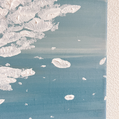 SAKURA - 桜 絵画 アート 白 満開 桜吹雪 立体 絵 おしゃれ