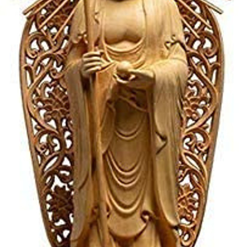 地蔵菩薩 仏像 放射光背 座像 木彫り 守り 八角台座 彫刻 Kaneboo 通販