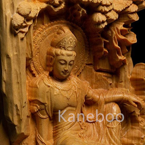 仏教美術 木彫 水月観音菩薩像 仏像 楽天市場】木彫り仏像 【東慶寺形水月観音坐像】 桧木 総高20cm