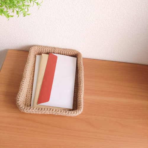 麻紐トレイ Mサイズ マルチトレー 玄関 収納 インテリア アクセサリー