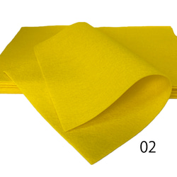 02  レモンイエロー 100％ ウール フェルト 20X30cm 厚さ1㎜ 1枚目の画像