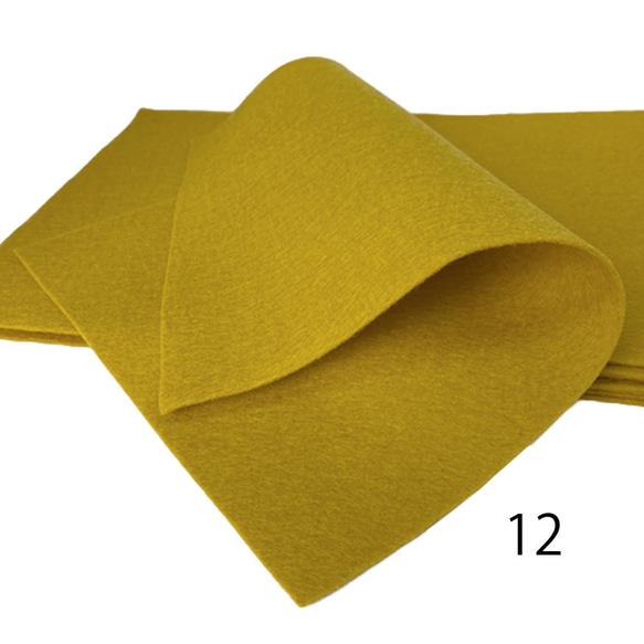 12 マスタード 100% ウール フェルト 20X30cm 厚さ1㎜ 生地 12 マスタード 100% ウール フェルト 20X30cm 厚さ1㎜ 生地