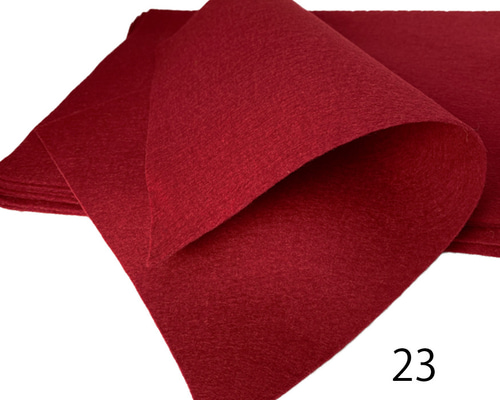 23 ワインレッド 100％ ウール フェルト 15X20cm / 20X30cm 厚さ1