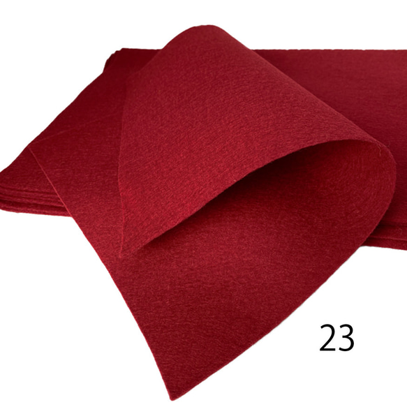 23 ワインレッド 100％ ウール フェルト 15X20cm / 20X30cm 厚さ1