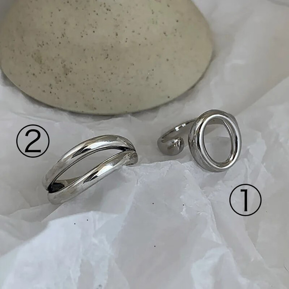 【r22/r23】シルバーリング 指輪 silver オープンリング フリーサイズ ユニセックス 5枚目の画像