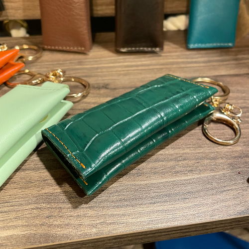 新品 SMYTHSON ミニウォレット 財布 MARA 3つ折り クロコ型押し