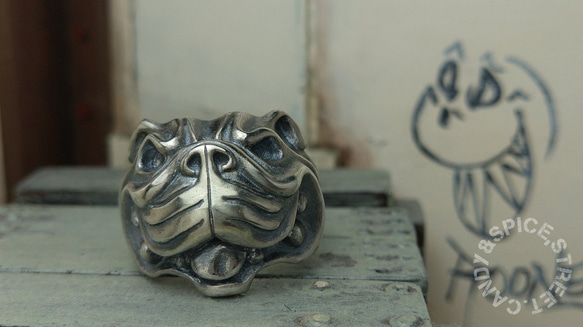 BullOONEY （ブルーニー）BullDog Ring ☆R-46 シルバーアクセサリー 2枚目の画像