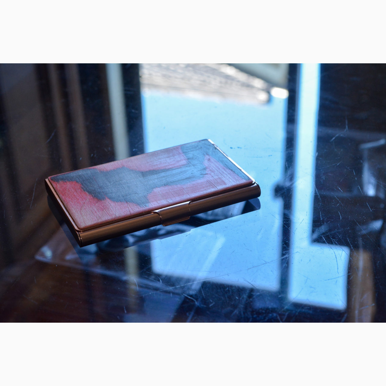 即納 職人手作り 木製 名刺入れ スケートボード SDGs 天然木 インテリア 木工 木製 家具 ビジネス LR2018