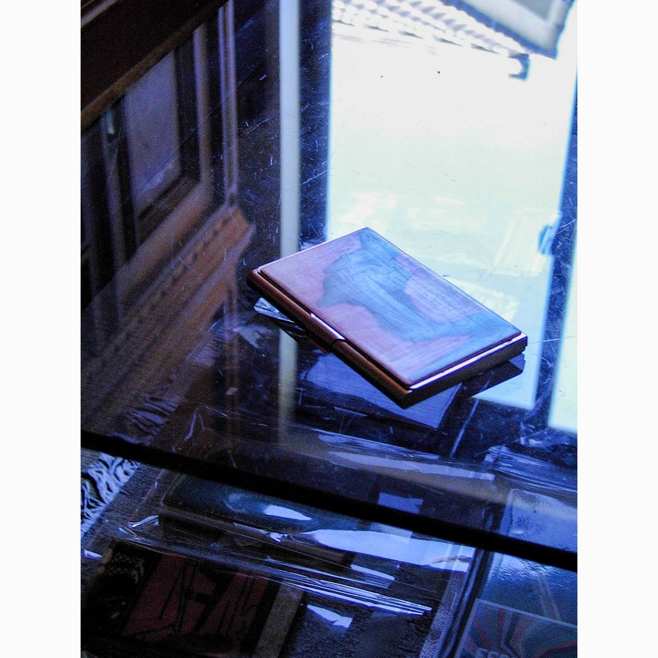 即納 職人手作り 木製 名刺入れ スケートボード SDGs 天然木 再利用 インテリア 木工 木製 家具 ビジネス LR