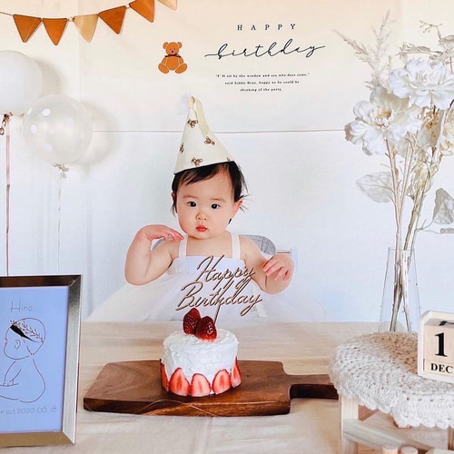 Happy Birthday バースデー ケーキトッパー 木製 雑貨・その他 Studio