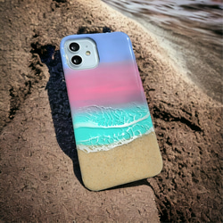 受注制作 iPhone15対応しました❁⃘*.ﾟ海を切り取ったスマホケース ❁  選べる5色 5枚目の画像