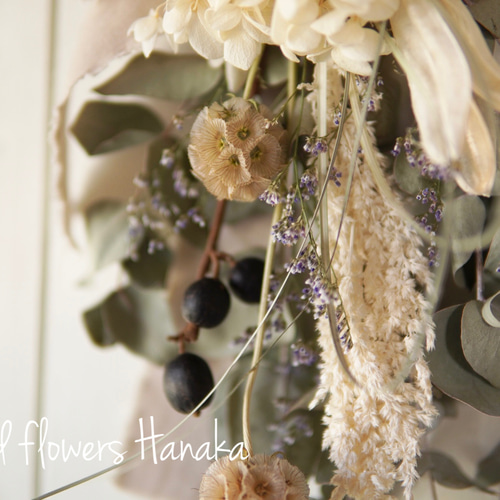 ステルンクーゲルのホワイトスワッグ スワッグ ドライフラワー花香  