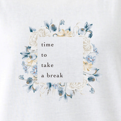 BREAK　フラワープリントTシャツ ホワイト 3枚目の画像