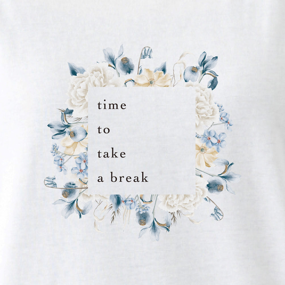 BREAK　フラワープリントTシャツ ホワイト 3枚目の画像