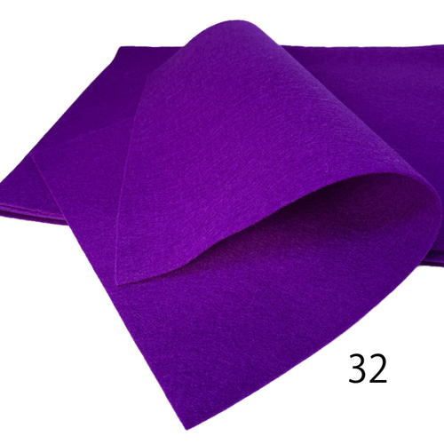32 バイオレット 100％ウールフェルト 15X20cm / 20X30cm 厚さ1㎜ 生地