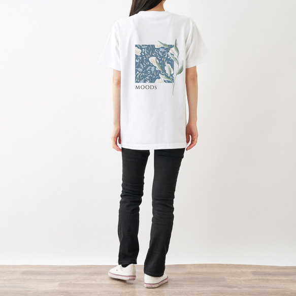 MOODs　バックプリントTシャツ ホワイト 6枚目の画像