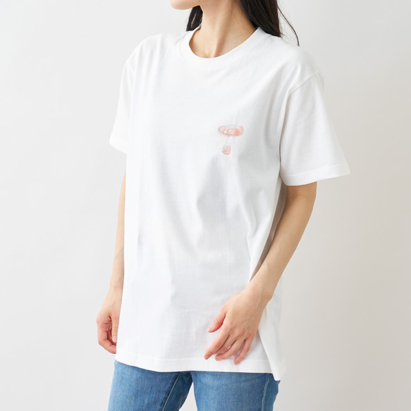 カラフルきのこのバックプリントTシャツ 2枚目の画像