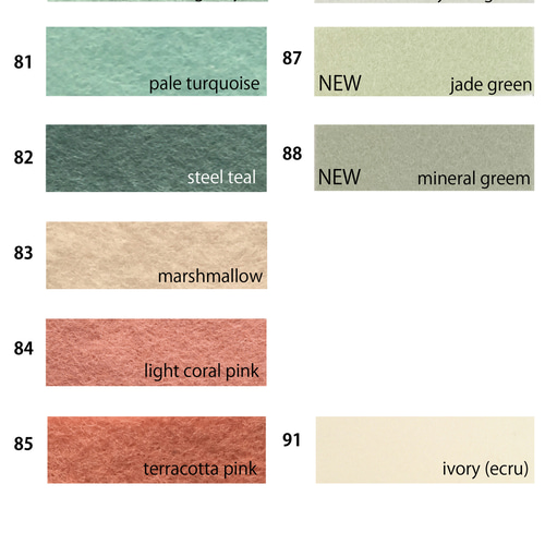 42 ライムグリーン 100％ ウール フェルト15X20cm / 20X30cm 厚さ1