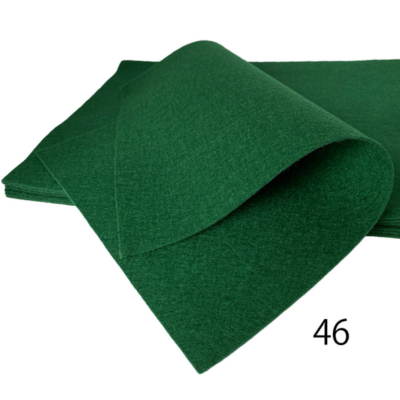 46　ビリヤードグリーン 100％ ウール フェルト 20X30cm 厚さ1㎜ 1枚目の画像