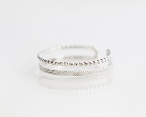 two strings RING (free size) / SV925≪送料無料≫ KY-010 指輪