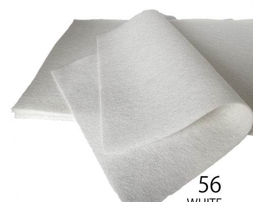 【原価ぶっ壊し割引】ウールフェルトコート 56 ホワイト 100％ウールフェルト 15X20cm / 20X30cm 厚さ1
