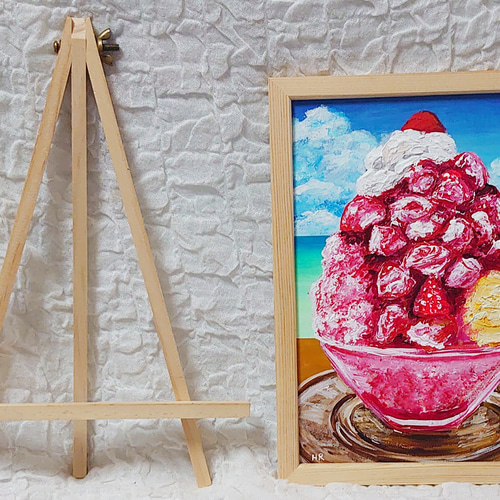 油絵 絵画 【苺かき氷 】 絵画 HR 通販 14235087|Creema 油絵 絵画 【苺かき氷 】 絵画 HR 通販 14235087|Creema