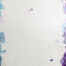 アルコールインクアート原画【A-4】青/壁掛けアート/インテリア 8枚目の画像