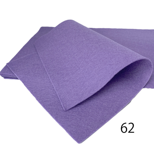 62 ラベンダー 100％ ウール フェルト 15X20cm / 20X30cm 厚さ1㎜ 生地