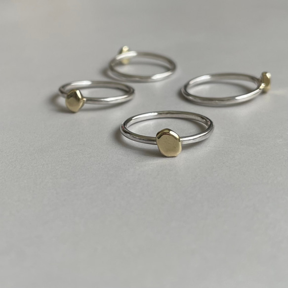 brass stone ring 3枚目の画像