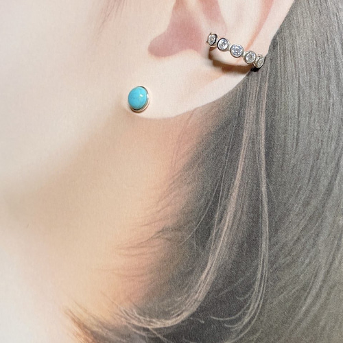 tame　ターコイズリング& ピアス シルバーピアス ターコイズ レッドコーラル フェザー シルバー