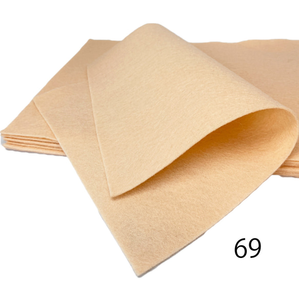 69 スキンカラー 100％ ウール フェルト 15X20cm / 20X30cm 厚さ1