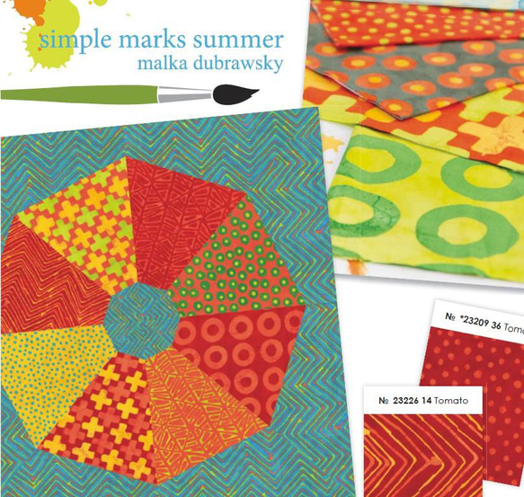 「Simple Marks -Summer」moda Layer Cakes (カットクロス42枚）Malka Dubr 2枚目の画像