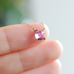 紫水晶 K10 項鍊玫瑰式切割 ~VALOA~ 二月生日石 第5張的照片