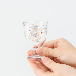 職人の絵付けシリーズ】風神雷神モチーフ 冷酒グラス＜京絵付け