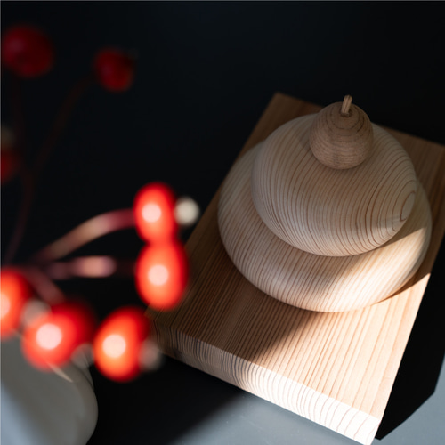 かがみ餅-檜 樹齢100年超え 国産ひのき製 その他インテリア雑貨 百年