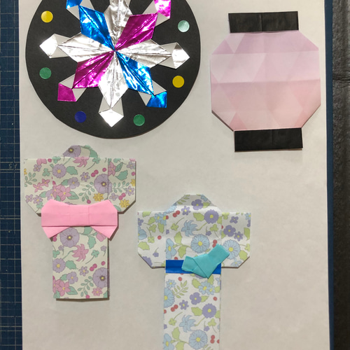 折り紙 壁面 ❁ 夏祭りセットC 花火 屋台 その他素材 RIKAIP@折り紙