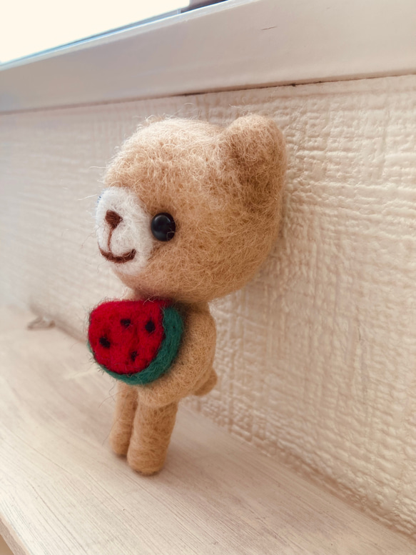 羊毛　くまちゃん（スイカ） 人気・おすすめ｜使いやすい・旅行におすすめ 品質保証 全国発送 日本国内発送・最短翌日お届け