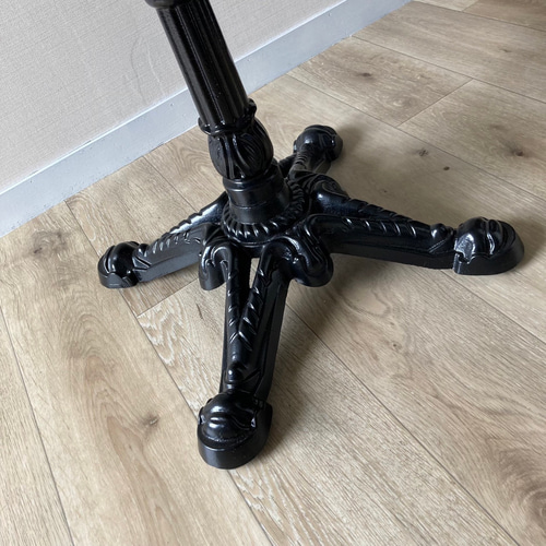 アンティーク】昭和レトロ アイアンフレーム ガラステーブル