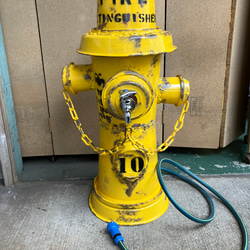 商標登録済み新商品オリジナル可動式消火栓風立水栓エイジングイエロー^_^ 1枚目の画像