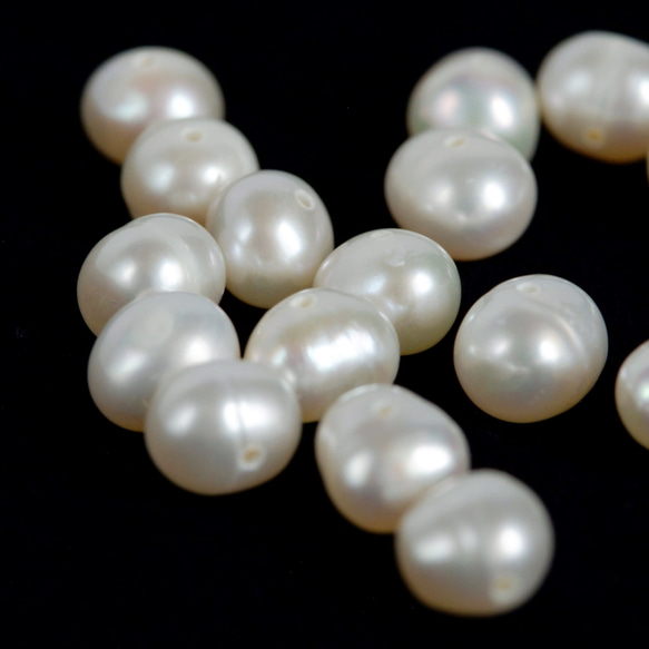 淡水真珠AA++ 5～6ｍｍ　ポテトビーズ　ホワイト　5粒 2枚目の画像